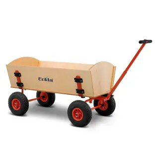 Skrinda | Handk&#228;rra | Dragvagn i tr&#228; 100x55x60 cm | Justerbart handtag