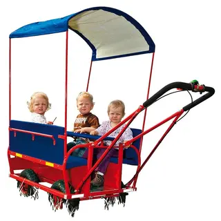 Stor barnvagn med tak Förskola | Vagn för 6 st. barn
