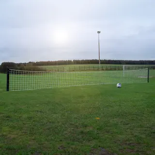 Fotbollstennis - utomhus 9x1 m Nät med stolpar till fotboll och tennis