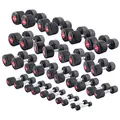 Hantelset i Gummi 1-30 kilo Totalt 36 hantlar| Set med dumbbells