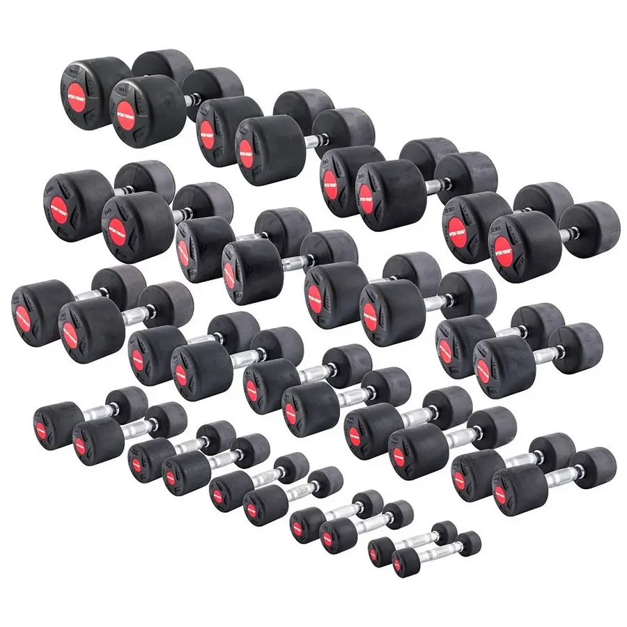 Hantelset i Gummi 1-30 kilo Totalt 36 hantlar| Set med dumbbells 