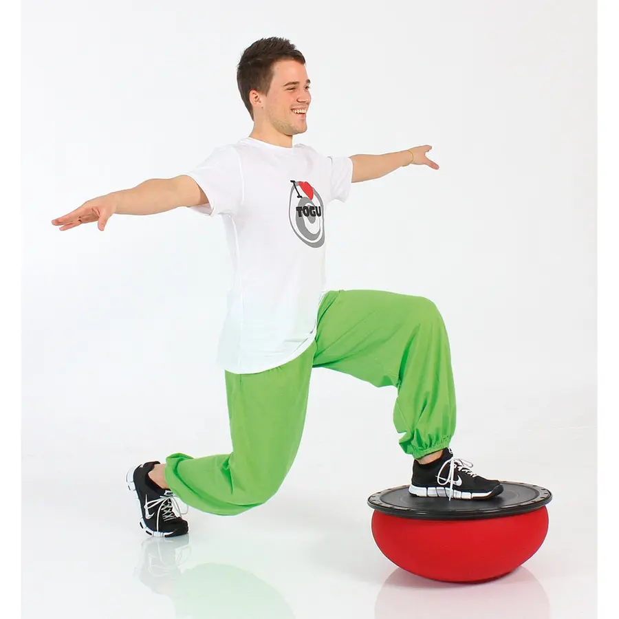 Balansboll Togu Jumper Pro | Giftfri 52 cm | träningsboll i Ruton | Röd 