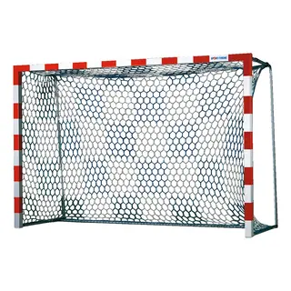 Handbollsn&#228;t med schackm&#246;nster Maskvidd 10 cm Vit Bl&#229;