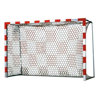 Handbollsn&#228;t med schackm&#246;nster Maskvidd 10 cm Vit R&#246;d