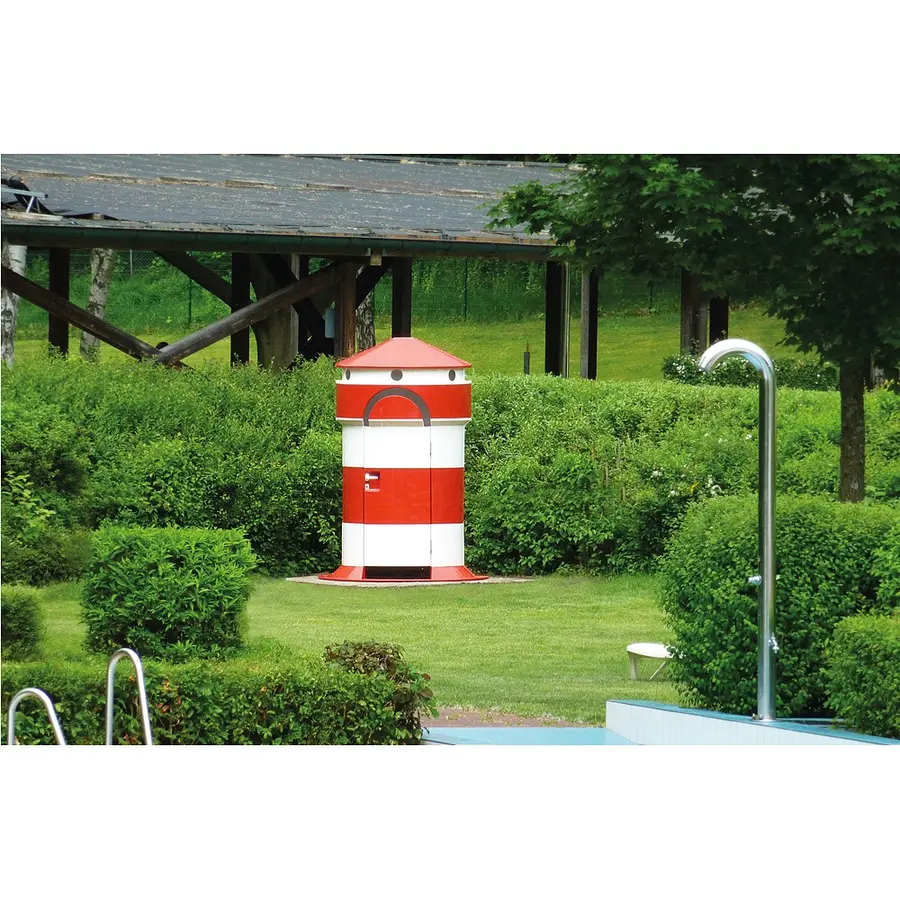 Omklädningshytt för utomhuspolen Fyrtorn | 234 cm x diameter 168 cm 