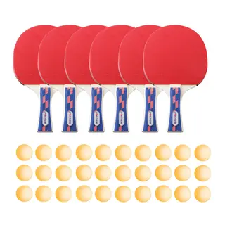Sport-Thieme bordtennissett &quot;Champion&quot; 6 st rack | 30 st bollar