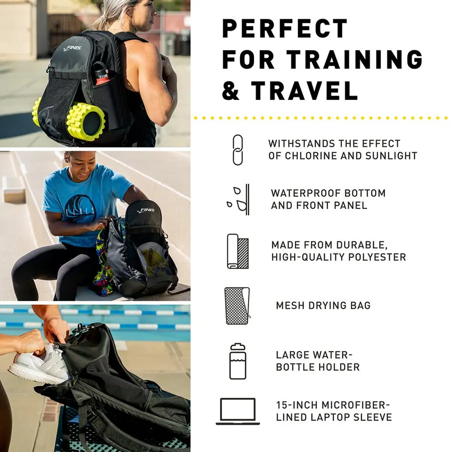 Finis Rival Swim Backpack Svart - Ryggsäck - 32 liter 