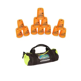 Speed Stacks Kopper Med Oppbevaringsbag Neon Oransje | 12 kopper