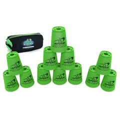 Speed Stacks koppar med f&#246;rvaringsveska Gr&#246;n | 12 koppar