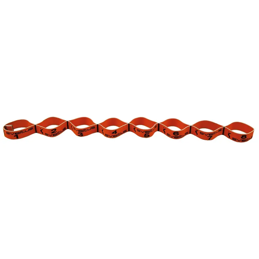 Sveltus Elastiband 7 kg Träningsband med flera öglor Orange 