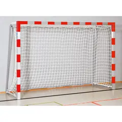Handbollsm&#229;l inomhus 3 x 2 m Sammanskruvade h&#246;rn R&#246;tt Silver