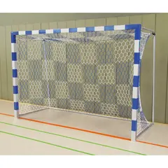 Handbollsm&#229;l inomhus Bl&#229; Silver Fasta n&#228;tb&#246;jare Sammanskruvat h&#246;rn