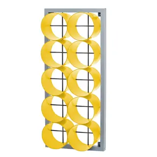 Handdukshylla 10 r&#246;r| Gul F&#246;rvaringshylla f&#246;r handdukar i Simhall