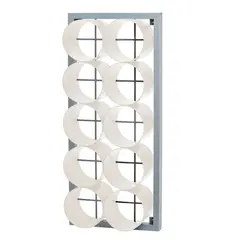 Handdukshylla 10 r&#246;r| Vit F&#246;rvaringshylla f&#246;r handdukar i Simhall