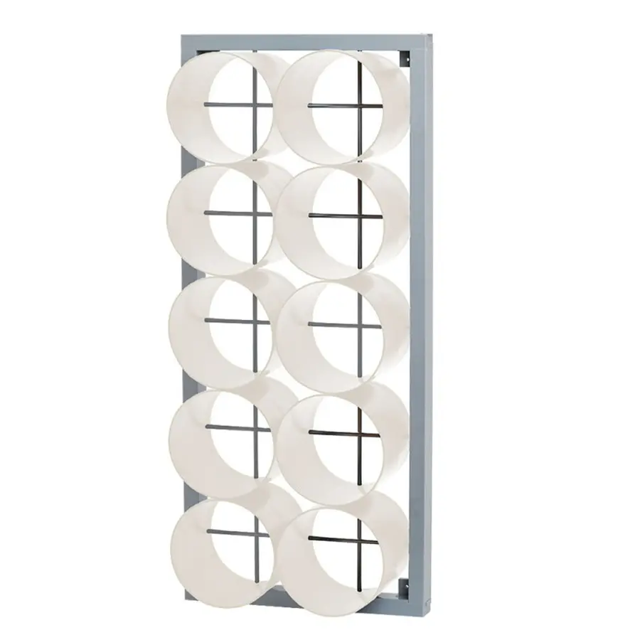 Handdukshylla 10 rör| Vit Förvaringshylla för handdukar i Simhall 