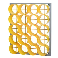 Handdukshylla 20 r&#246;r| Gul F&#246;rvaringshylla f&#246;r handdukar i Simhall