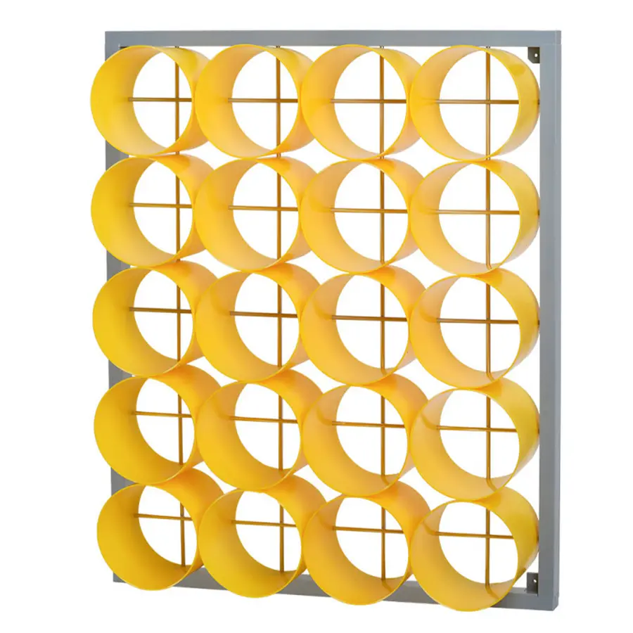 Handdukshylla 20 rör| Gul Förvaringshylla för handdukar i Simhall 