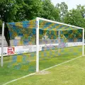 Fotballm&#229;l 7,32x2,44 m Stadion hvitt Integrert nettfeste