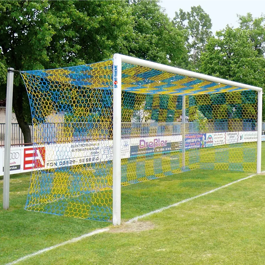 Fotbollsmål 7,32x2,44 m Stadion Vit 11 manna | Med stolpar och markhylsor 