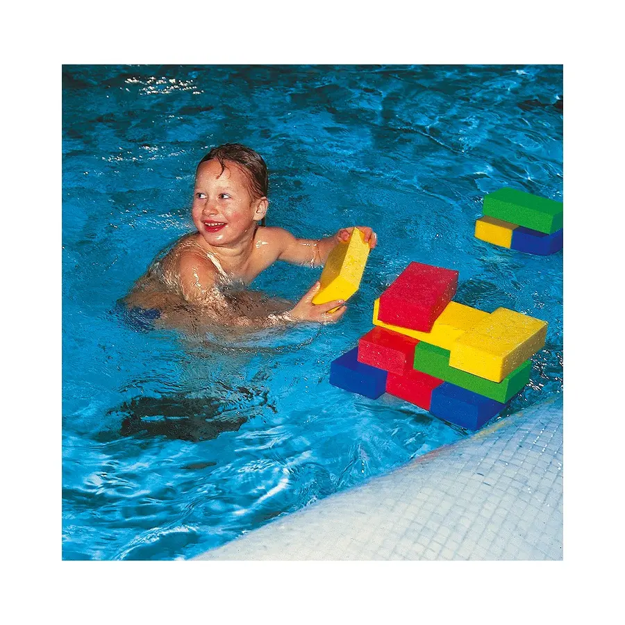 Vattentåliga byggklossar | 48 st. Flytande klossar för pool och bassäng 