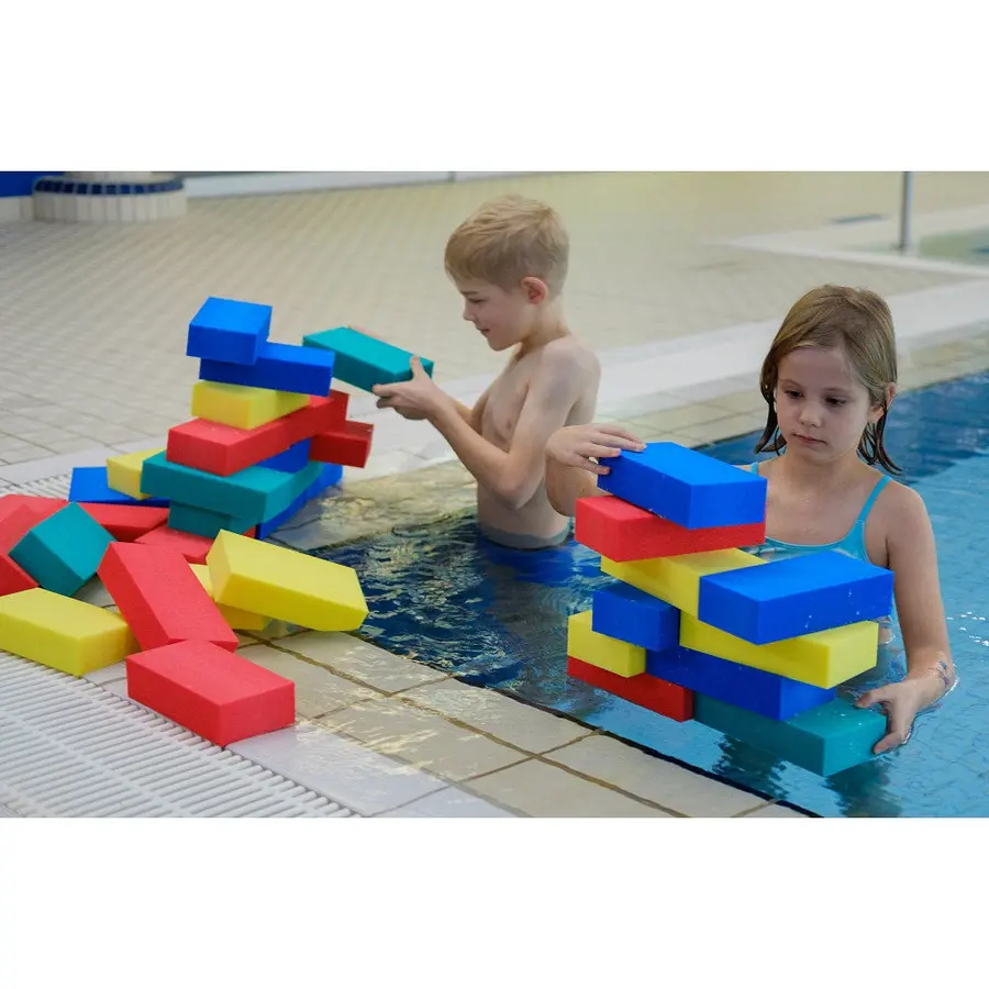 Vattentåliga byggklossar | 48 st. Flytande klossar för pool och bassäng 