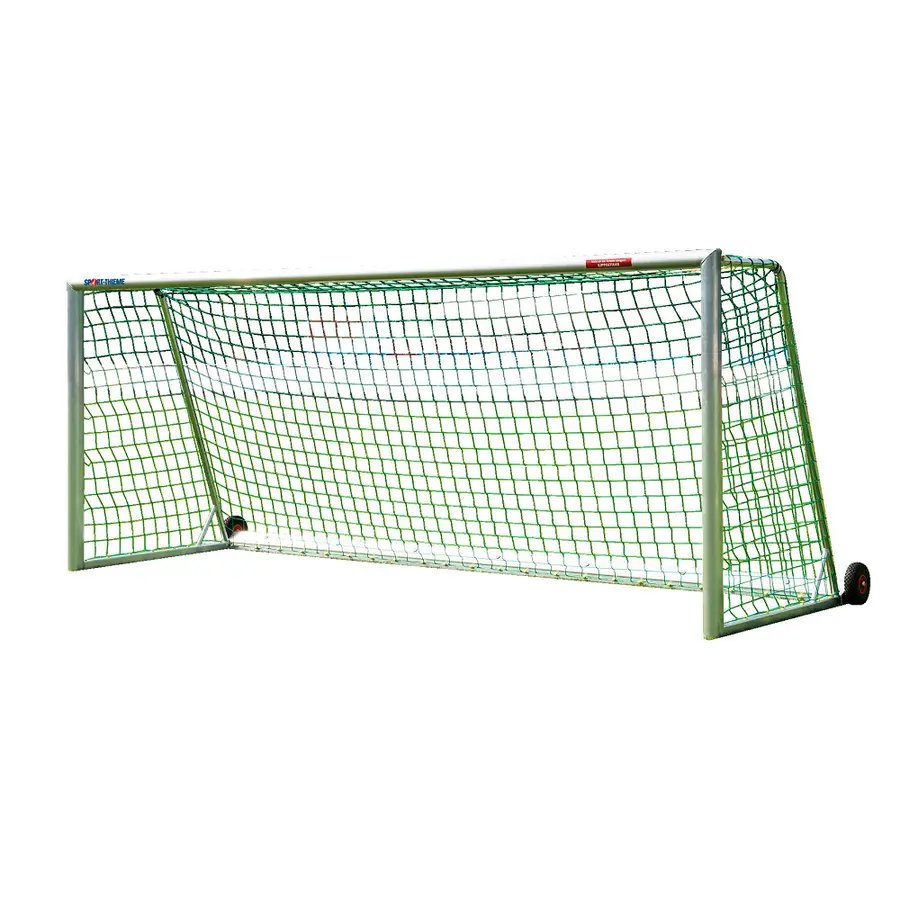 Fotbollsmål 5x2 m Safety 7 manna | Vältsäkert | Hjul 