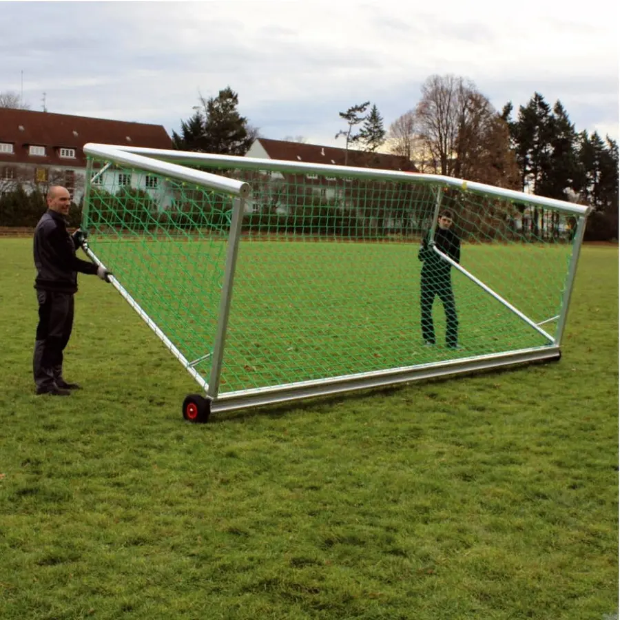 Fotbollsmål 5x2 m Safety 7 manna | Vältsäkert | Hjul 