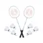 Badmintonset av bra kvalitet 2 rack 118gram | 6 st bollar Medelhast.