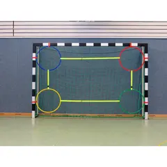 M&#229;lv&#228;gg f&#246;r handbollsm&#229;l 3x2 m Ringar och band f&#246;r Skottr&#228;ning