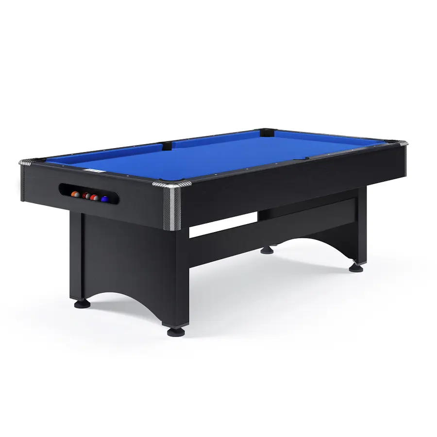 Biljardbord Galant Black Edition 8 fot Blå biljardduk | Spelfält 224x112 cm 