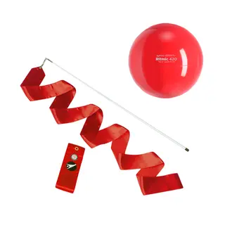 Rytmisk Gymnastik Startpaket Barn RG Band 2 m | RG boll | R&#246;d