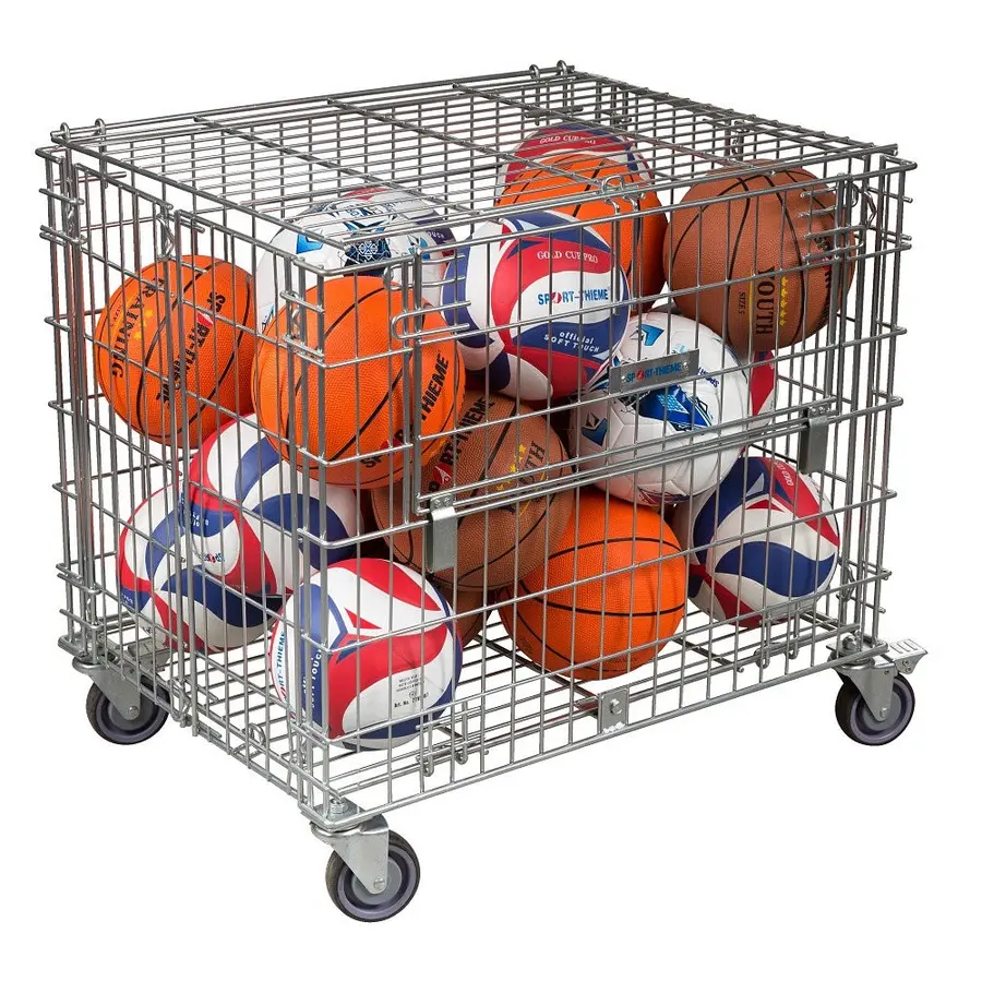 Bollvagn Jumbo L 73x60x80 cm Mycket stabil förvaringsvagn för bollar 
