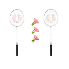 Badmintonsett Fritid Utomhus 2 racketer &amp; 3 badmintonbollar