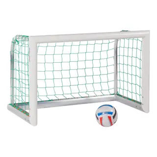 Fotbollsm&#229;l Mini Aluminium Helsvetsat 1,20 x 0,80m | Maska 10 cm | Gr&#246;n