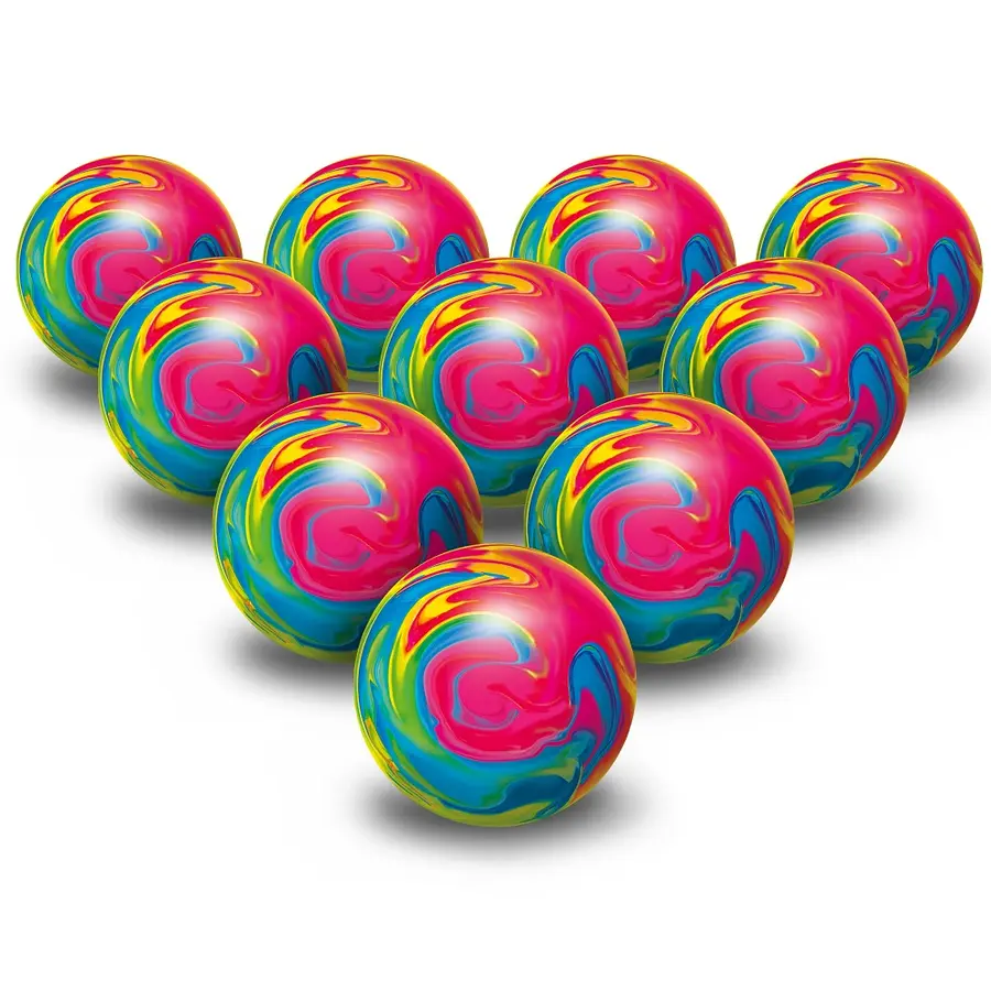 Spel och lekboll | Pumpningsbara 10 st Marmorerade | 12 cm 