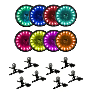 PUSH träningspuckar 8 st | 8 st klämmor Ljuspuckar för reaktionsträning