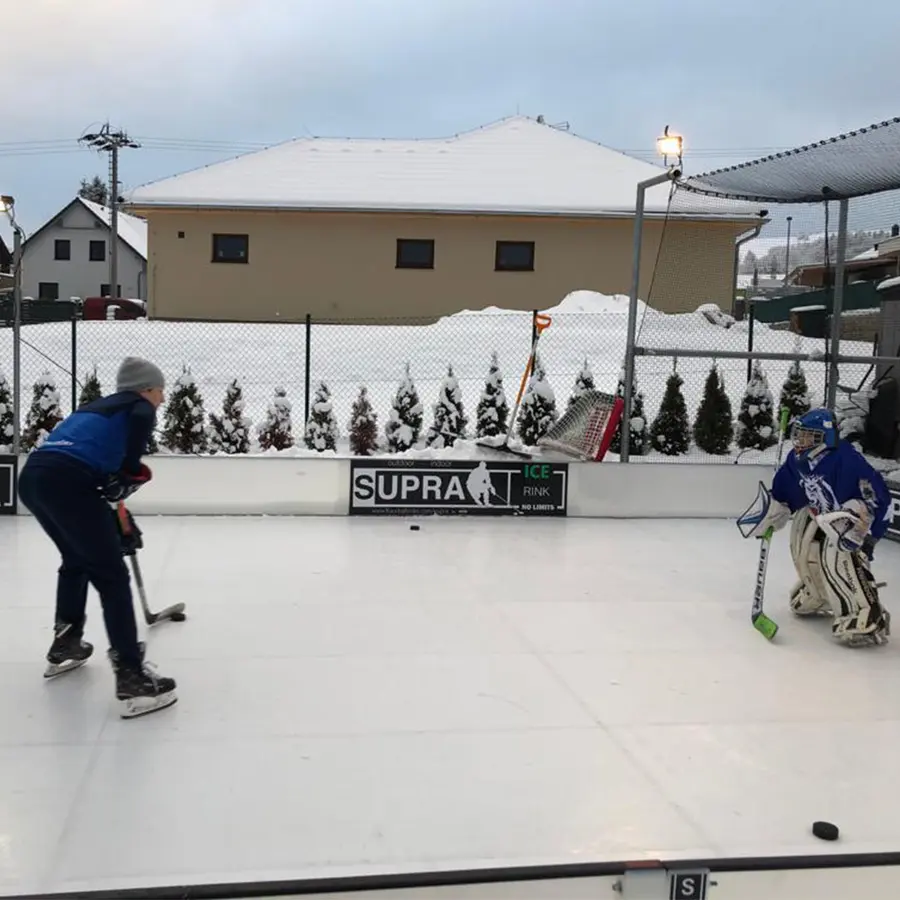 Multisportbana | Portabel isbana Ishockeyrink | 20 x 10 m | Med mål 