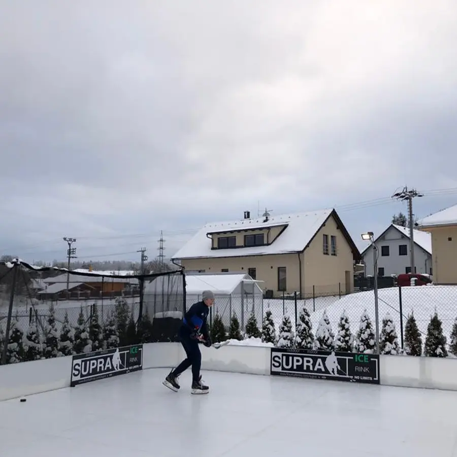 Multisportbana | Portabel isbana Ishockeyrink | 20 x 10 m | Med mål 