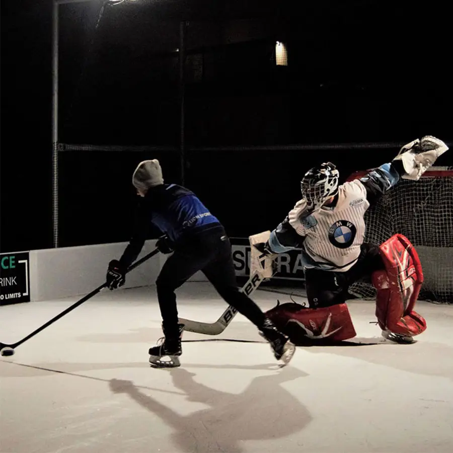 Multisportbana | Portabel isbana Ishockeyrink | 20 x 10 m | Utan mål 