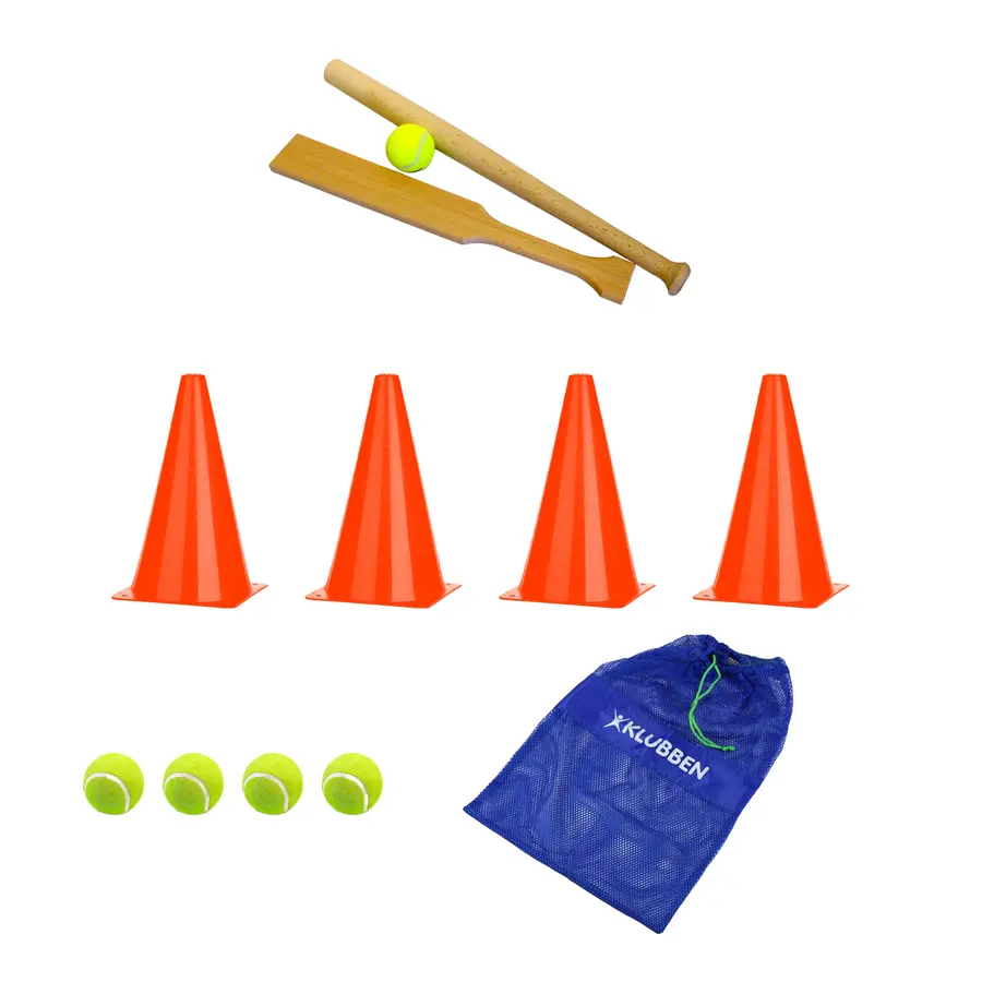 Brännboll | Brännbollsset 2 rack | 4 koner | 4 bollar | Bag 