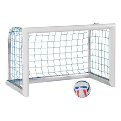 Fotbollsmål Mini Aluminium Helsvetsat 1,80 x 1,20m | Maska 10 cm | Blå