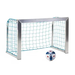 Minim&#229;l foldbart 120 x 80 cm | Bl&#229; Robust alu fotballm&#229;l | 10 cm masker
