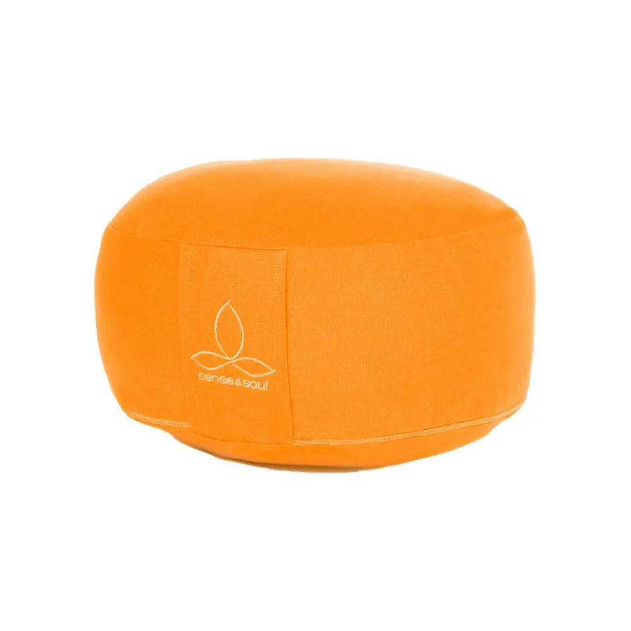 Sittkudde Rondo liten yogakudde | Orange Höjd 12 cm, Diameter 30 cm 