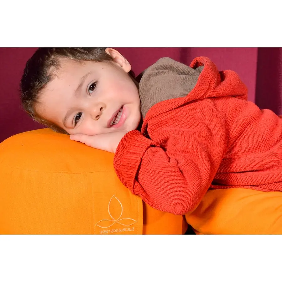 Sittkudde Rondo liten yogakudde | Orange Höjd 12 cm, Diameter 30 cm 