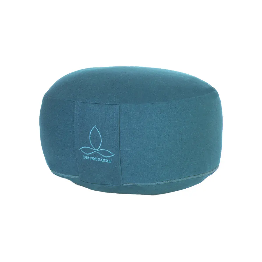 Sittkudde Rondo liten yogakudde | Blå Höjd 12 cm | Diameter 30 cm 