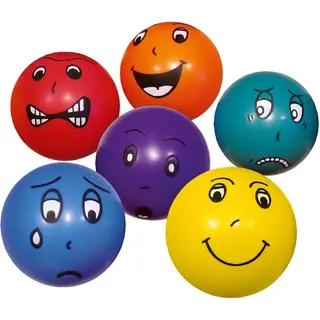 Emotional Faces Ball Set Bollar med k&#228;nslouttryck |20 cm | 6 st