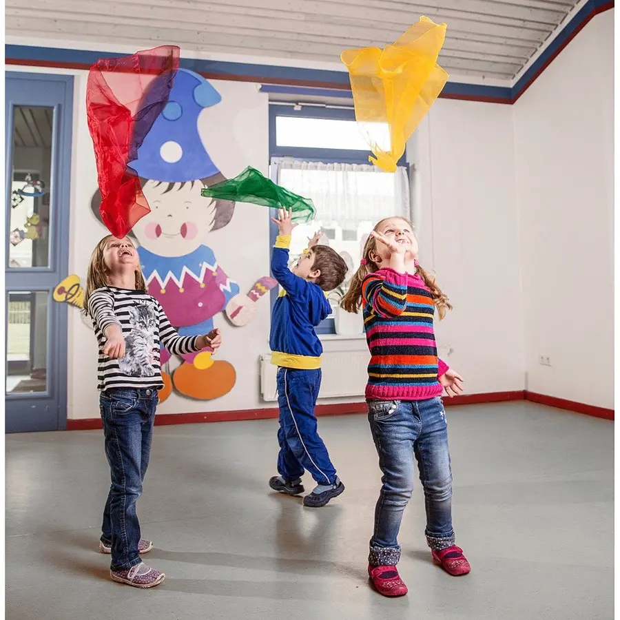Sjongleringsduk medium Rytmeduk 6 stk. | 65x65 cm 