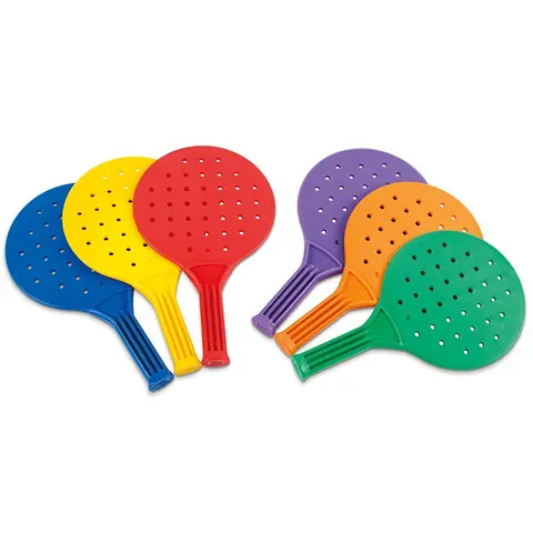 Plastracket - 34x20 cm (6 sk) Robusta och f&#228;rgglada racket