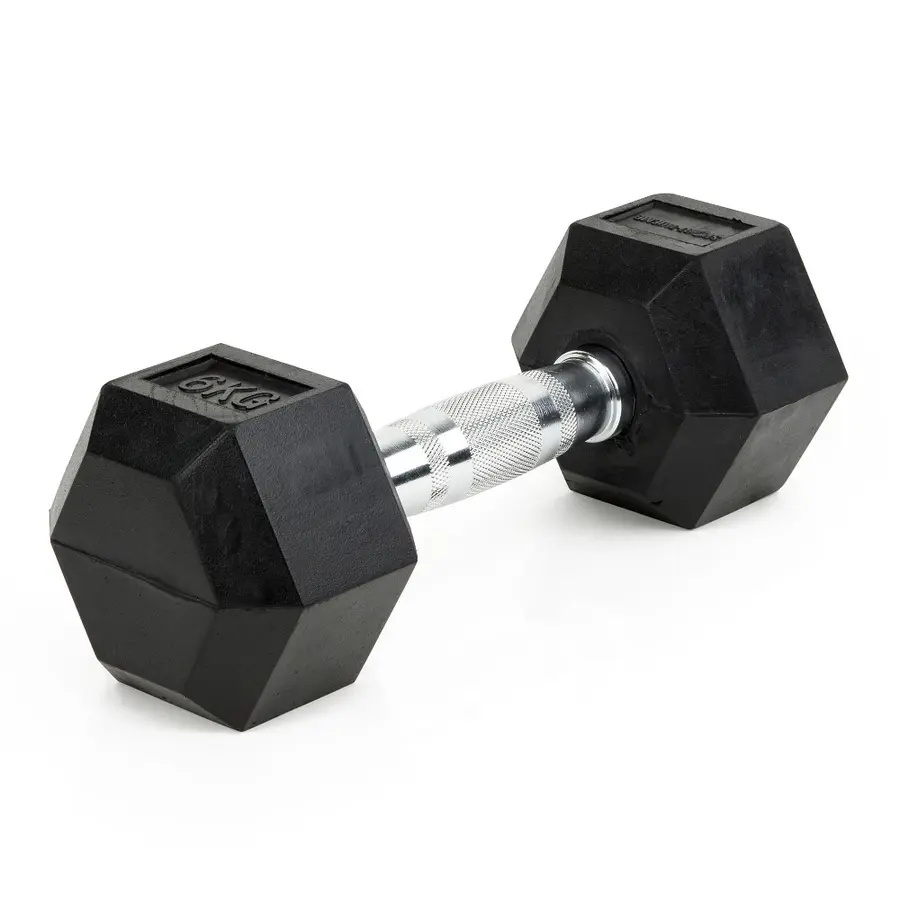 Hantel Sexkantig Gummibelagd 6 kg 