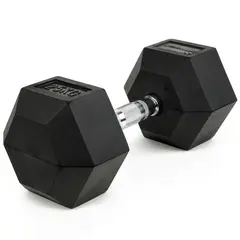 Hantel Sexkantig Gummibelagd 25 kg